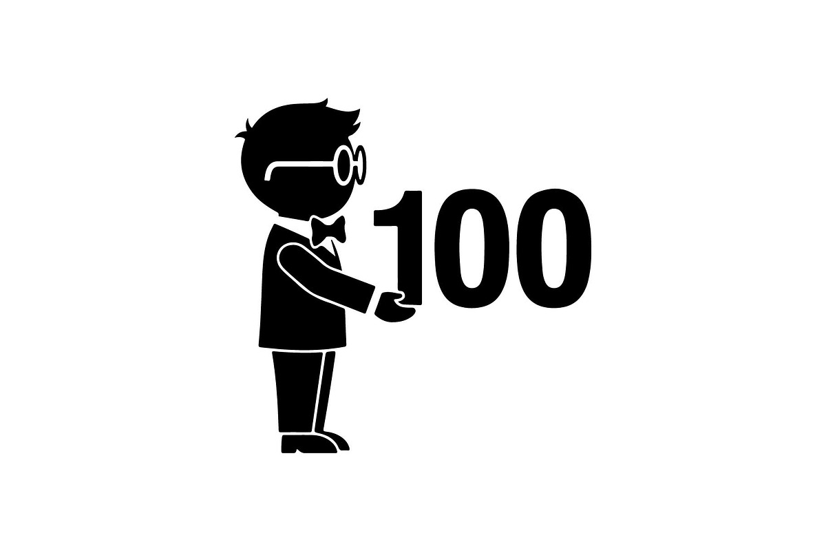 100 Days of School Crowd Silhouette, an Object Graphic by jahid234 (Photo 5 of 9)