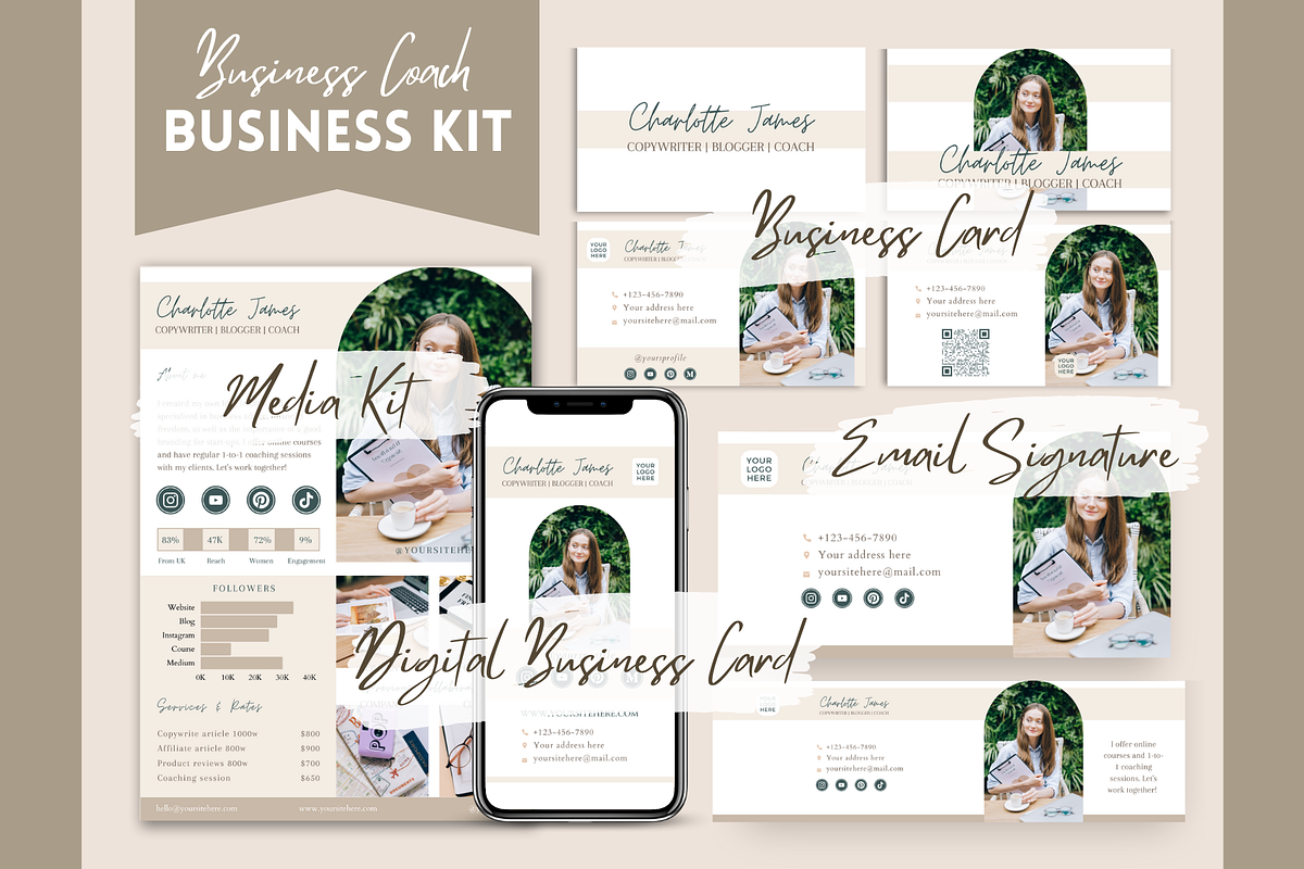 Copywriter and Coach Business Bundle, a Templates & Theme by Golden Horizons Studio (Photo 2 of 17)