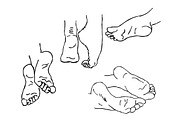 Hand-drawn Feet Sketches, an Illustration by Mike Brennan Art & Design (Thumbnail 3 of 5)