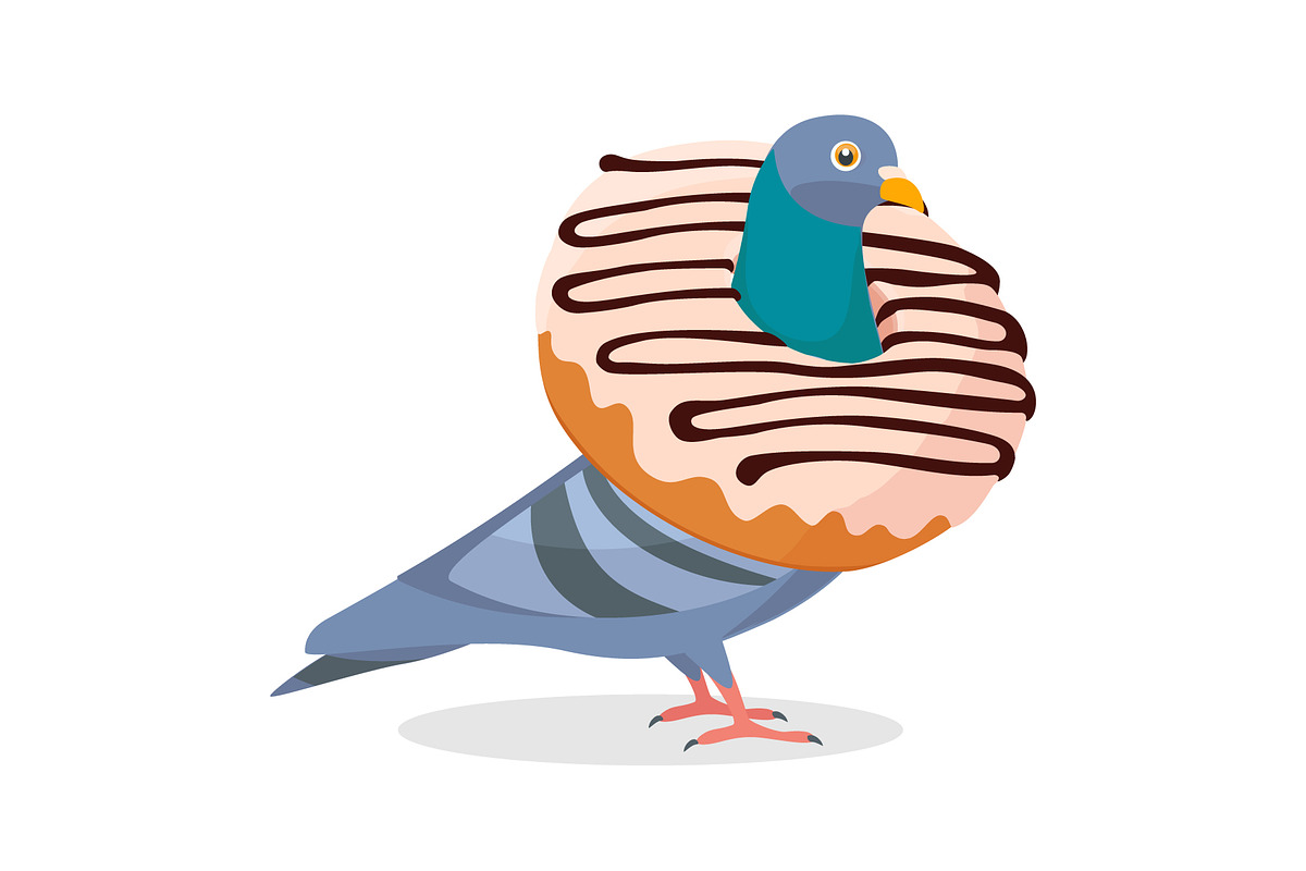 Collection of funny pigeon character, an Illustration by Viktorijareut (Photo 5 of 5)