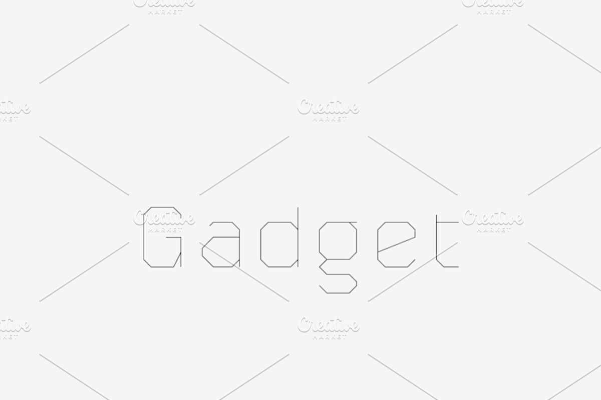 Gadget - Laser, Craft Cutter Font