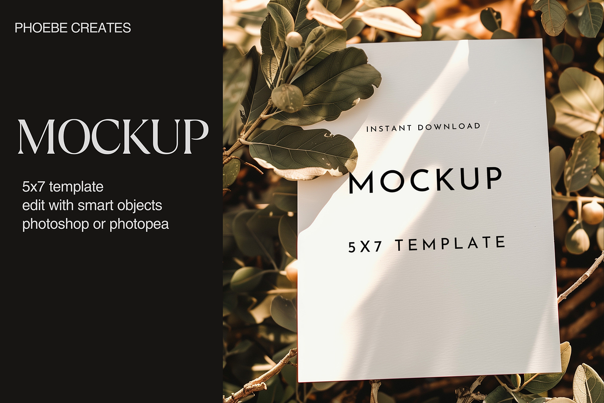 Golden Hour 5x7 Mockup – PSD, a Mockup by PhoebeCreates (Photo 1 of 5)