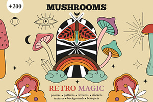 Retro Autumn - Magic Mushrooms