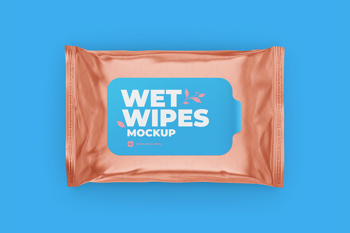 Wet wipes mockup. Top view, a Packaging Mockup by easymock (Photo 6 of 7)