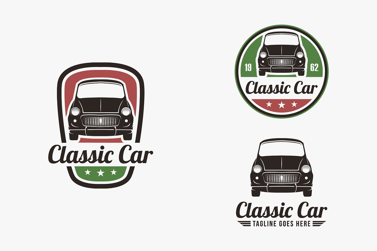 Set of Vintage classic car logo, a Branding & Logo Template by DOMHOUZE