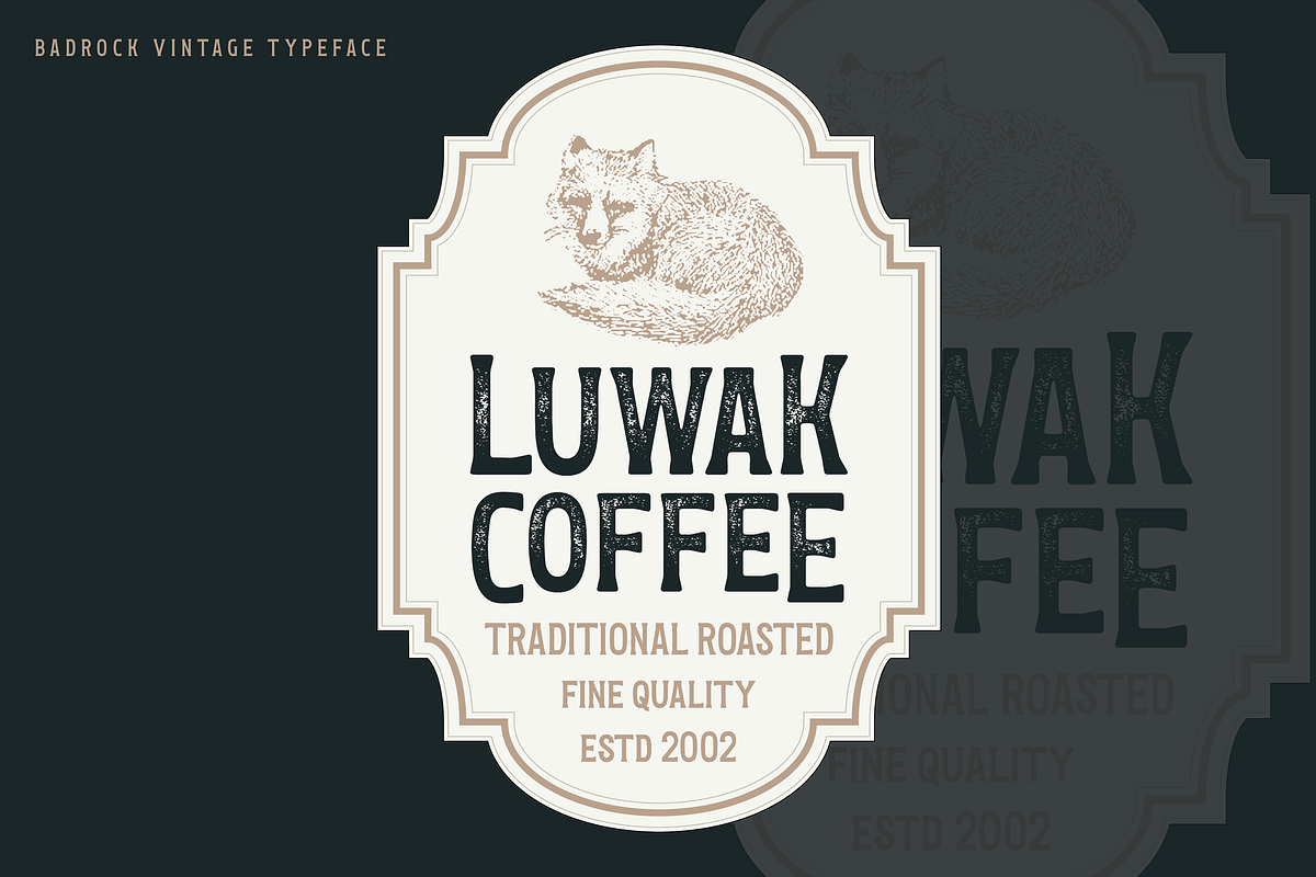 Badrock Vintage Typeface, a Sans Serif Font by Moodtype (Photo 3 of 6)