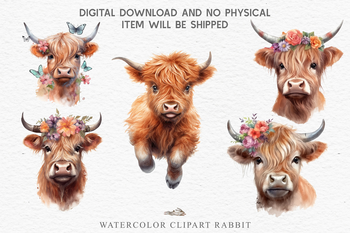 Highland Baby Cow Girl & Boy Dressed, an Animal Illustration by Rabbit Heart (Photo 4 of 7)