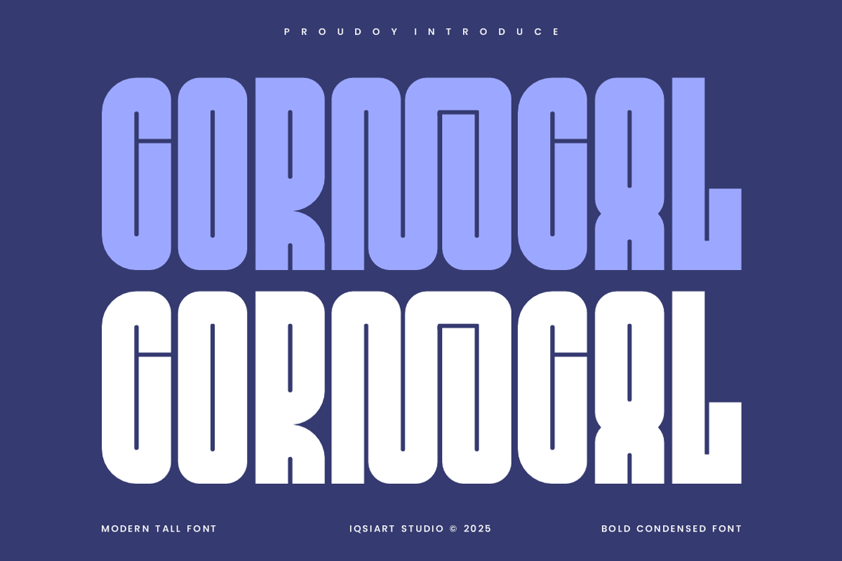 Cornocal - Condensed Tall Font, a Sans Serif Font by Iqsiart Studio (Photo 1 of 7)