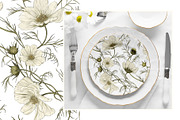 Cosmos Dance Seamless Pattern, a Pattern Graphic by MouseGrey (Thumbnail 2 of 10)