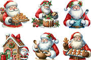 Santa Baking Clipart, an Illustration by Designking (Thumbnail 2 of 5)