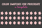 color swatches for procreate, a Templates & Theme by pinkdrinksoul (Thumbnail 1 of 3)