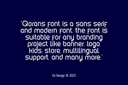 Qorans - Corporate Logo Font, a Sans Serif Font by QR Design Studio (Thumbnail 4 of 9)