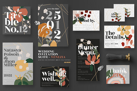 Wedding Invitation Suite - Venezia, an Invitation Template by Azka Creative