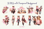Pastel Western Clipart, an Object Graphic by Anna Design Studio (Thumbnail 2 of 10)