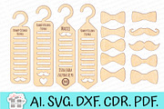 Tie hanger and bow tie for grandpa, a Pattern Graphic by MegaPrezencik (Thumbnail 1 of 6)