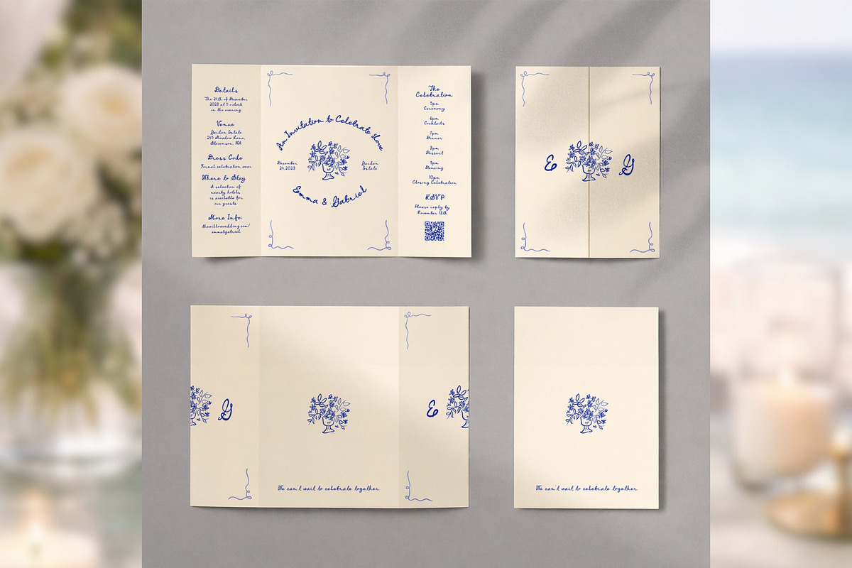 HandDrawn Gatefold Invite bd001, an Invitation Template by TyphoonStudio (Photo 2 of 10)