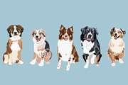 Australian Shepherd Clip Art Bundle, an Illustration by Putnam Road Art (Thumbnail 2 of 4)