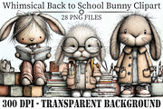 Whimsical Back to School Bunny PNG, an Animal Illustration by Libby Wishes (Thumbnail 1 of 5)