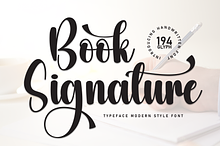 Book Signature | Script Font