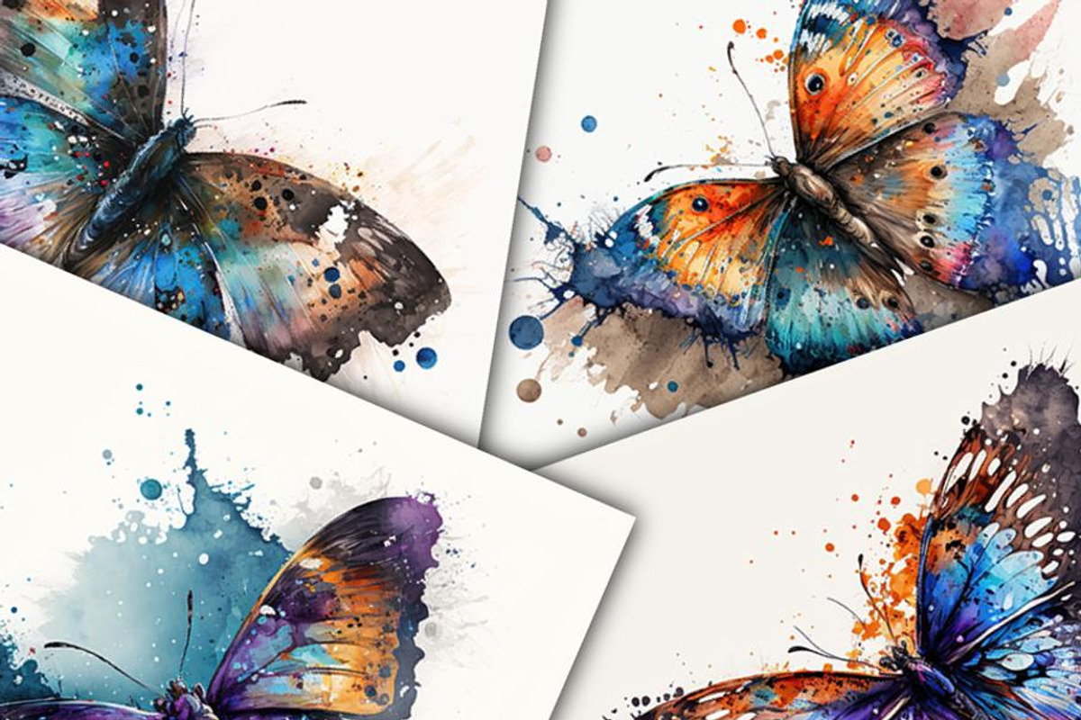 Butterfly Watercolor Callection, an Illustration by Gemstone (Photo 2 of 4)