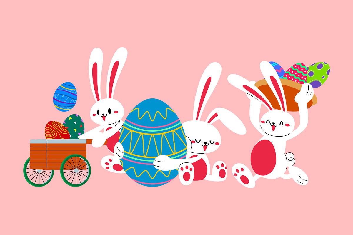 Easter Bunny Doodle Illustration Set, an Object Graphic by SLAB! Design (Photo 3 of 3)