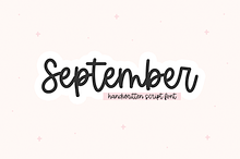 September | Handwritten Script Font