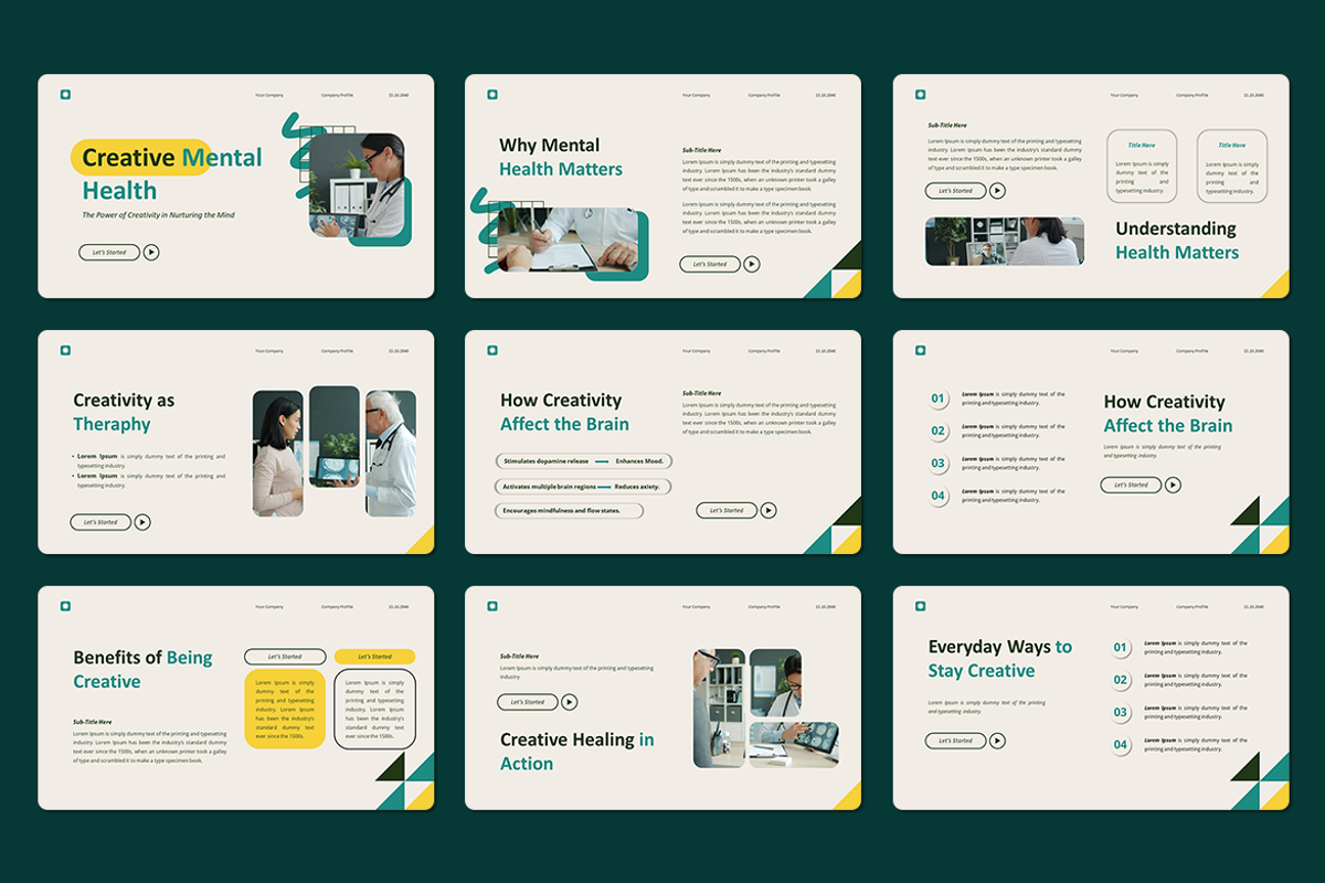 Creative Mental Health Google Slides preview 2