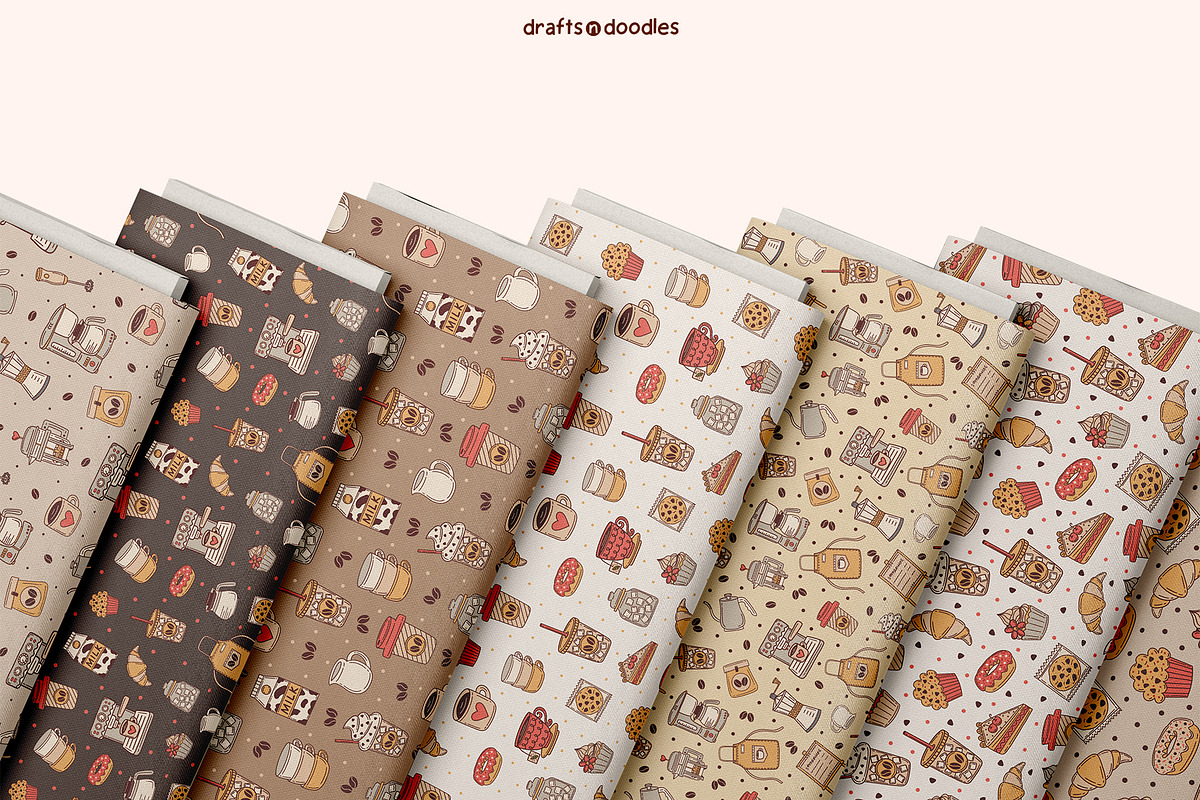 Cafe and Bakery Clipart and Patterns, a Food Illustration by Drafts n Doodles (Photo 8 of 12)