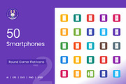 Smartphone Round Corner Flat Icons, an Icon by IconBunny (Thumbnail 1 of 2)