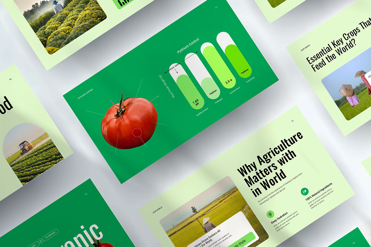 Agriculture Presentation Template, a Presentation Template by KreateTribe (Photo 3 of 6)