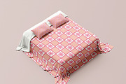 Pink Retro Floral Tile, a Pattern Graphic by snadiacreations (Thumbnail 2 of 3)