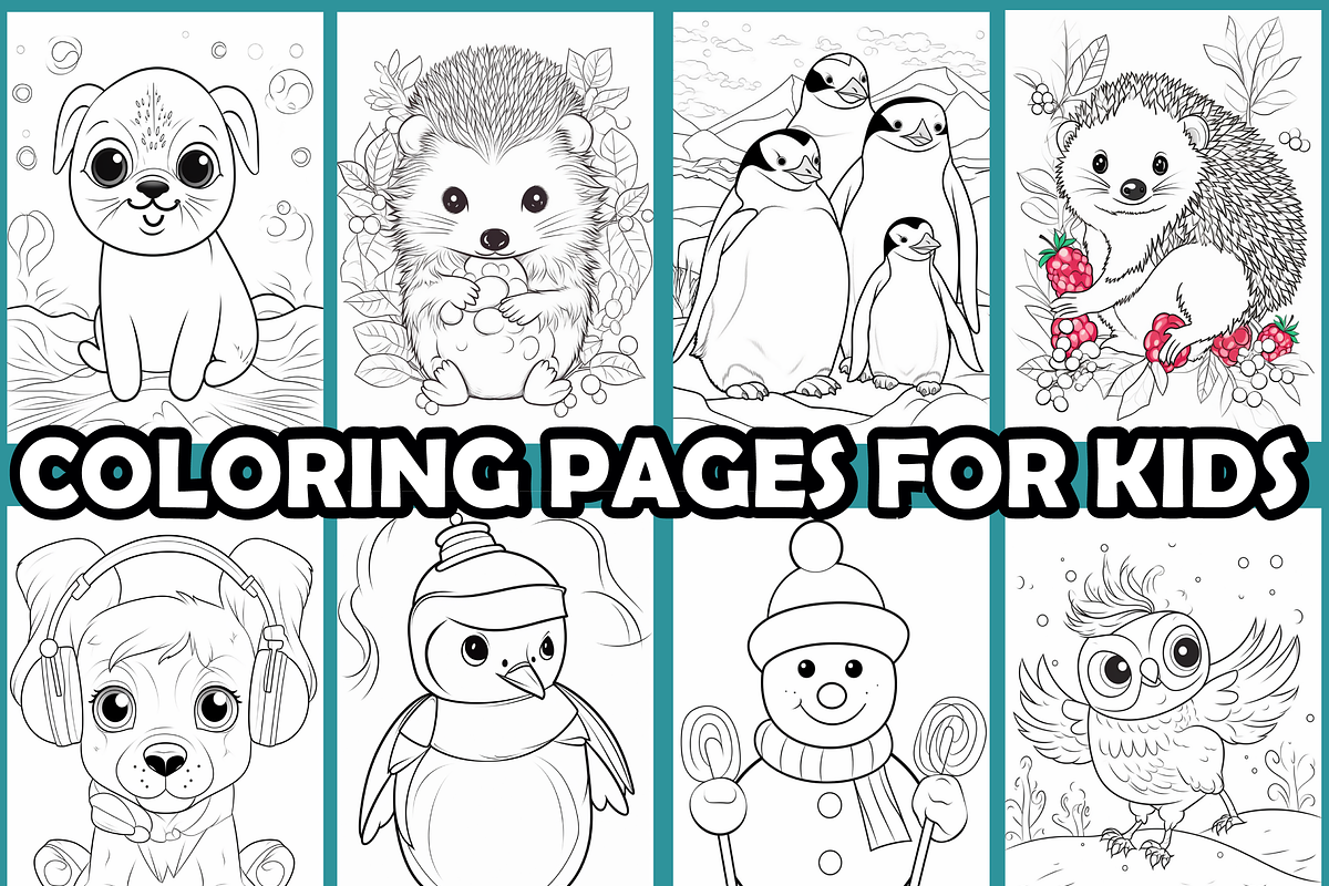 Cute Winter Holiday Coloring Pages F, an Animal Illustration by martinblan (Photo 3 of 4)