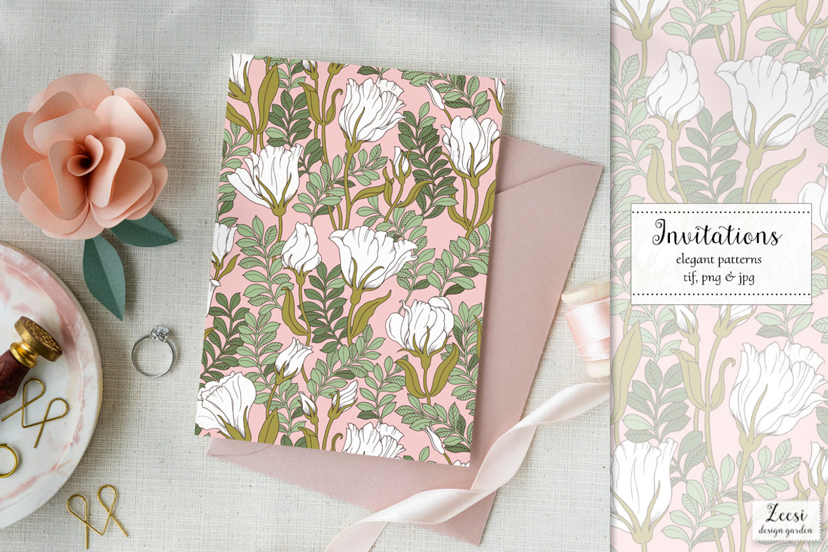 Lisian Floral Pattterns & Motifs, a Pattern Graphic by Zeesi Design Garden (Photo 7 of 11)