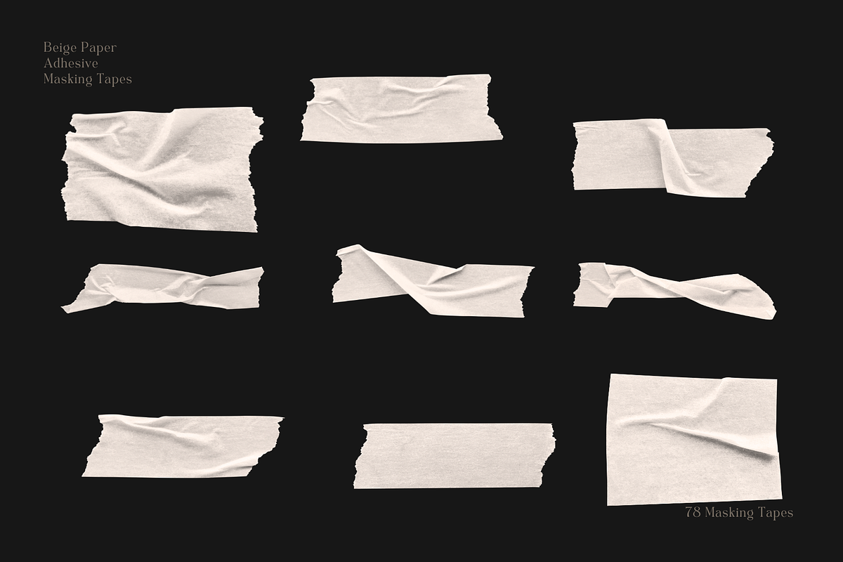 Beige Paper Adhesive Masking Tapes, a Texture Graphic by Ksuview (Photo 6 of 11)