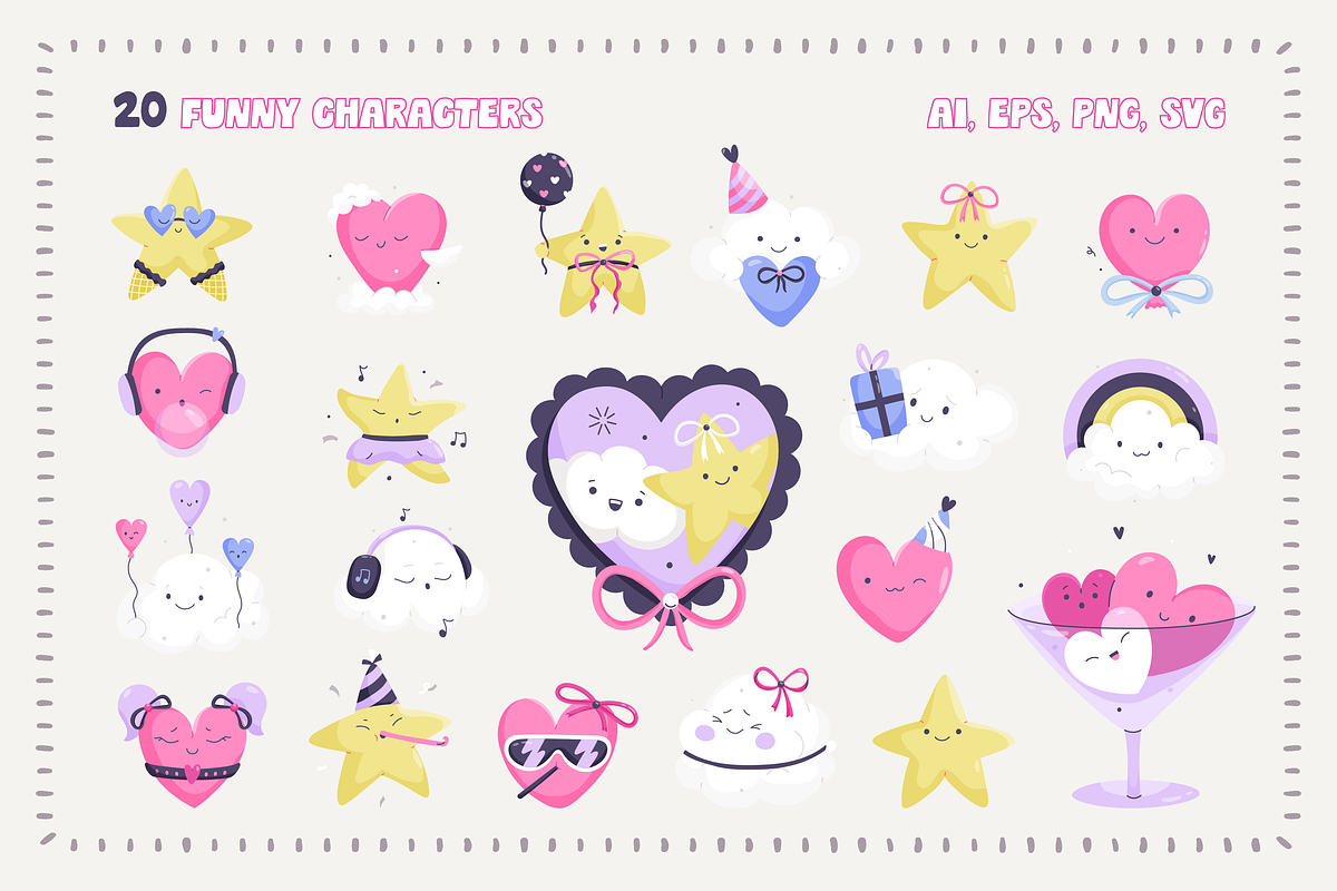 Funny Party Graphics Collection, an Object Graphic by Animoon (Photo 5 of 17)