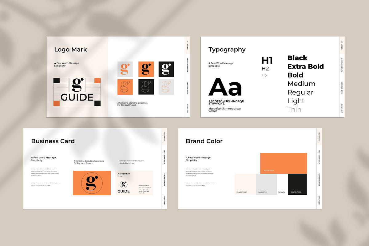 Brand Guidelines Template, a Presentation Template by Slideagency (Photo 5 of 11)