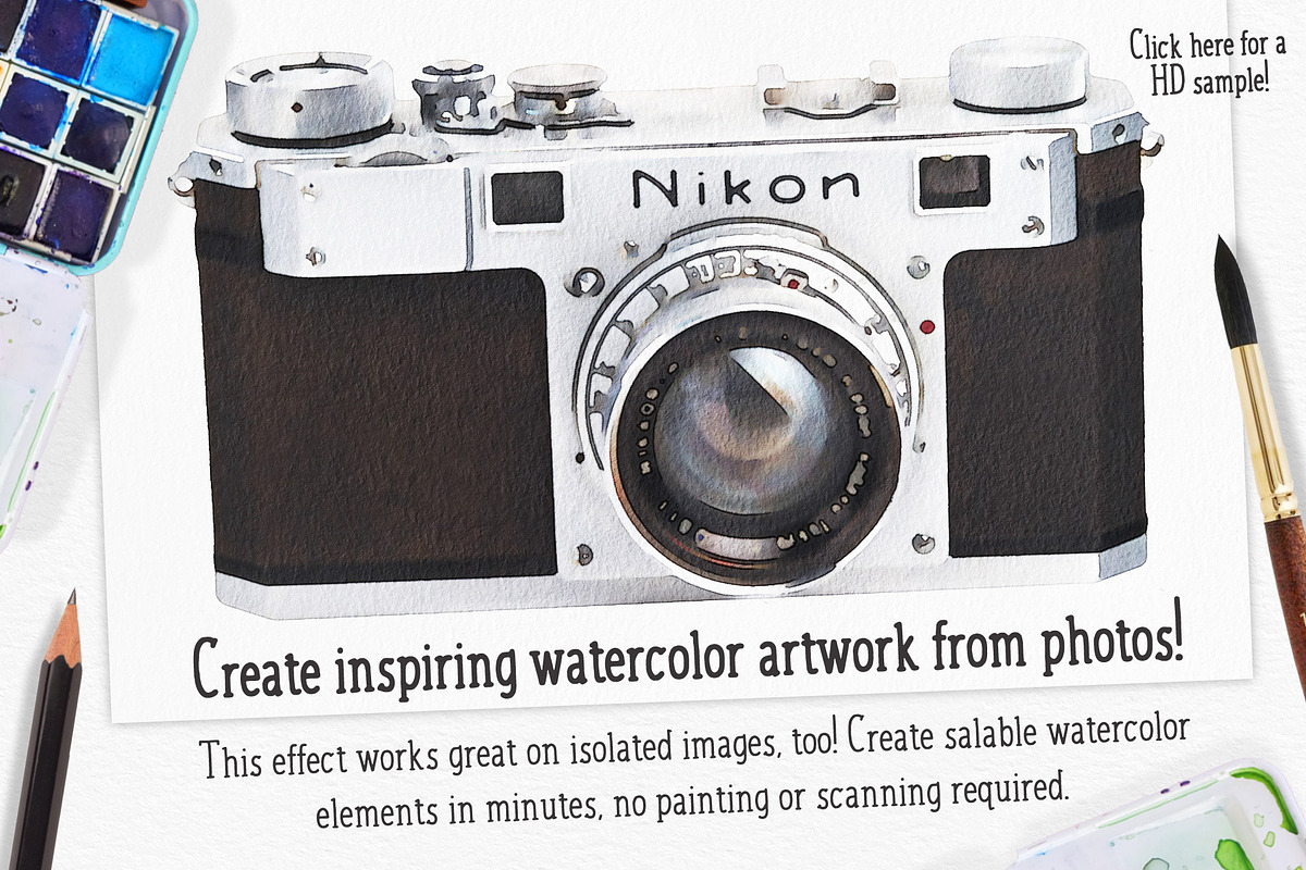 Watercolor Photo Effect Pro, a Plug-in Add-On by Drifter Studio (Photo 4 of 11)