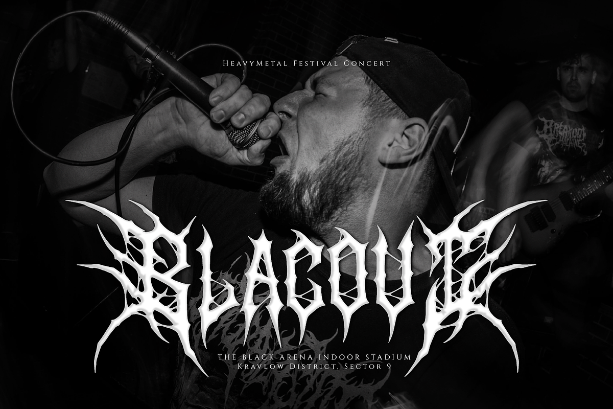 Razorth | Black Metal Font, a Blackletter Font by Denustudios (Photo 4 of 12)