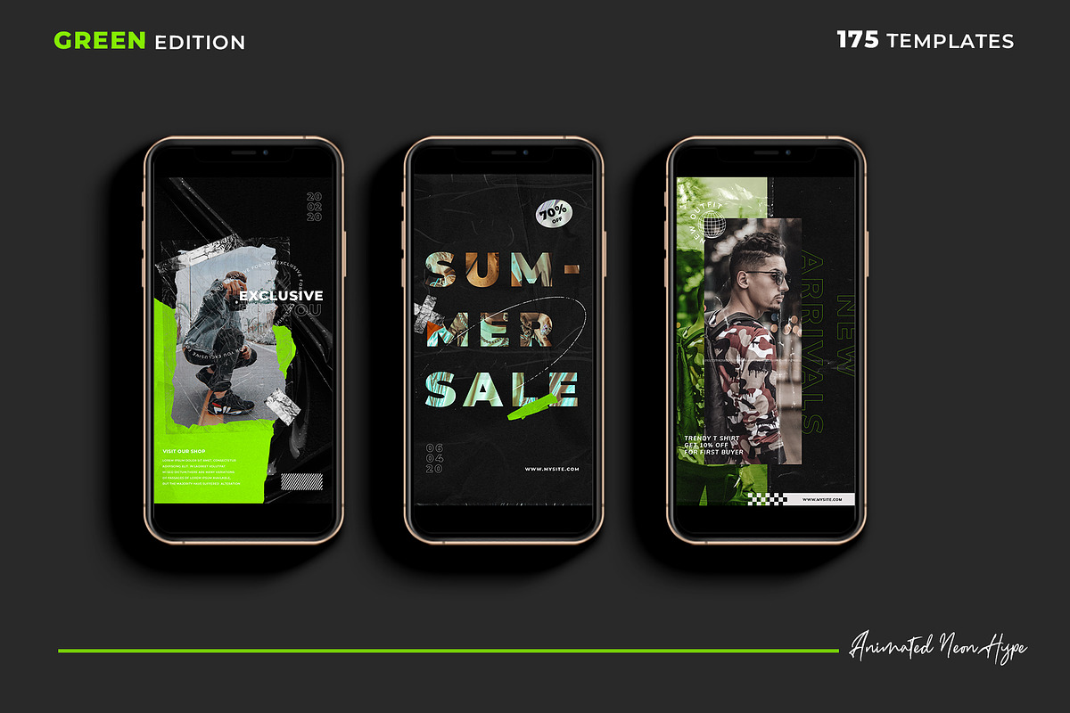 PS & CANVA Neon Hype - Social Media, a Social Media Template by Eviory (Photo 9 of 19)