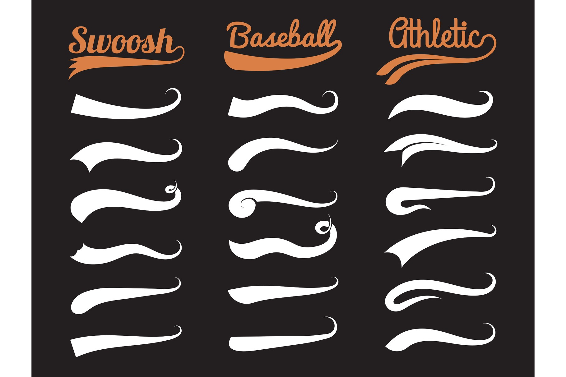 Text swooshes. Typography swirl, a Background Graphic by Onyx ...