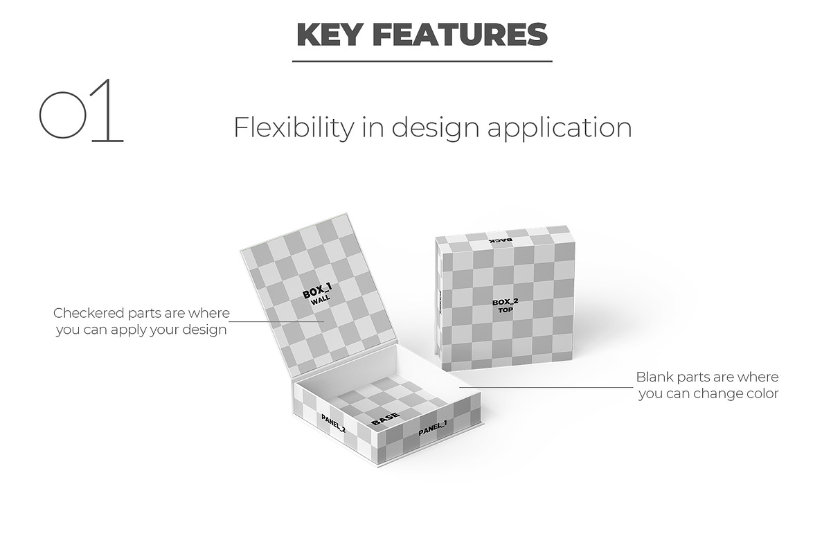 Square Book Style Rigid Box Mockup, a Packaging Mockup by Sheikhadesign (Photo 2 of 11)
