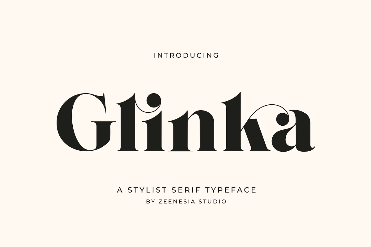 Glinka - A Stylist Serif Font, a Serif Font by zeenesia (Photo 25 of 25)