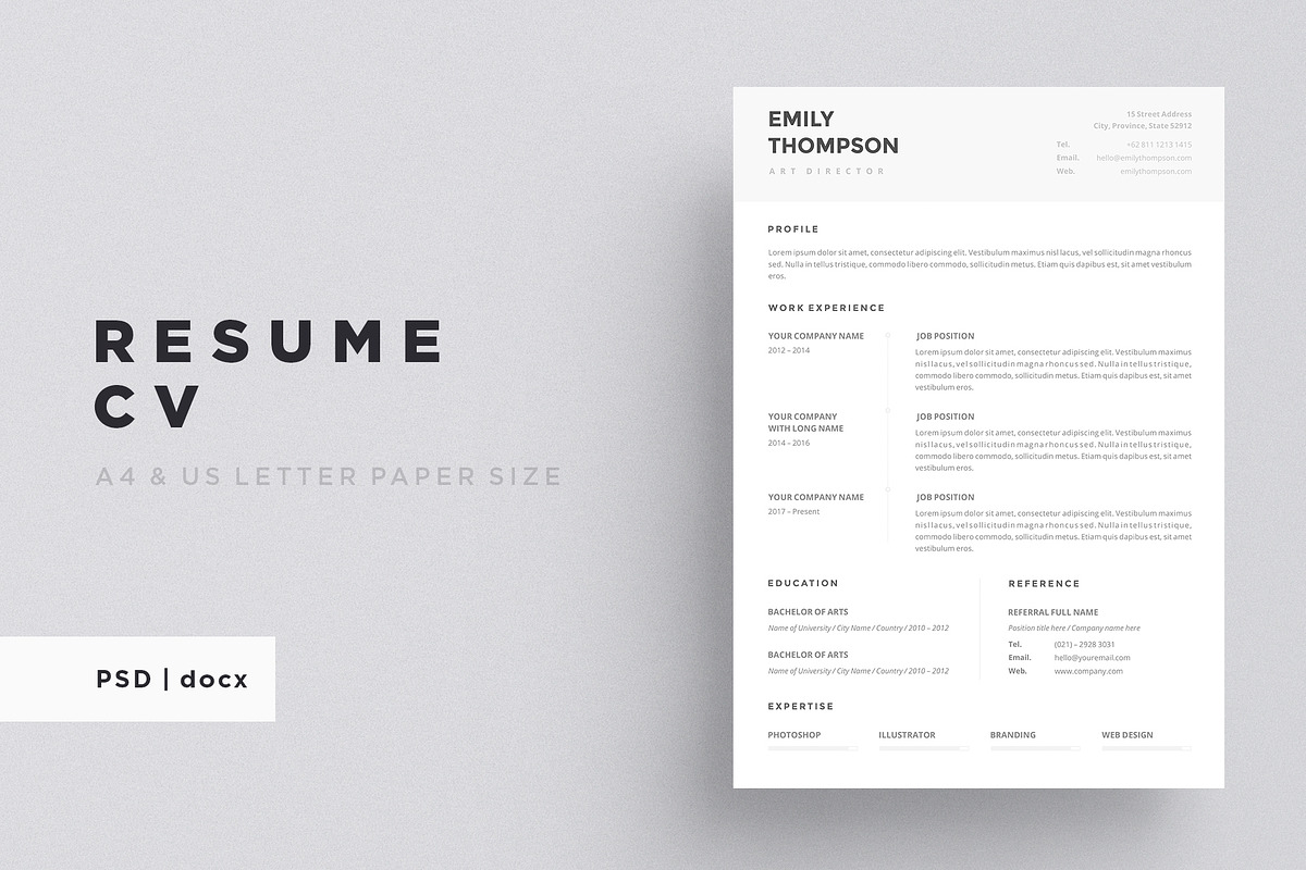 Resume/CV, a Resume Template by LunarPixel (Photo 1 of 5)