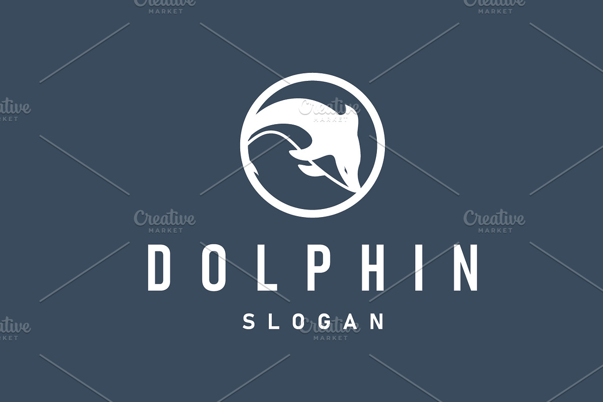 design dolphin logo ocean animal, a Branding & Logo Template by Maylianaw28