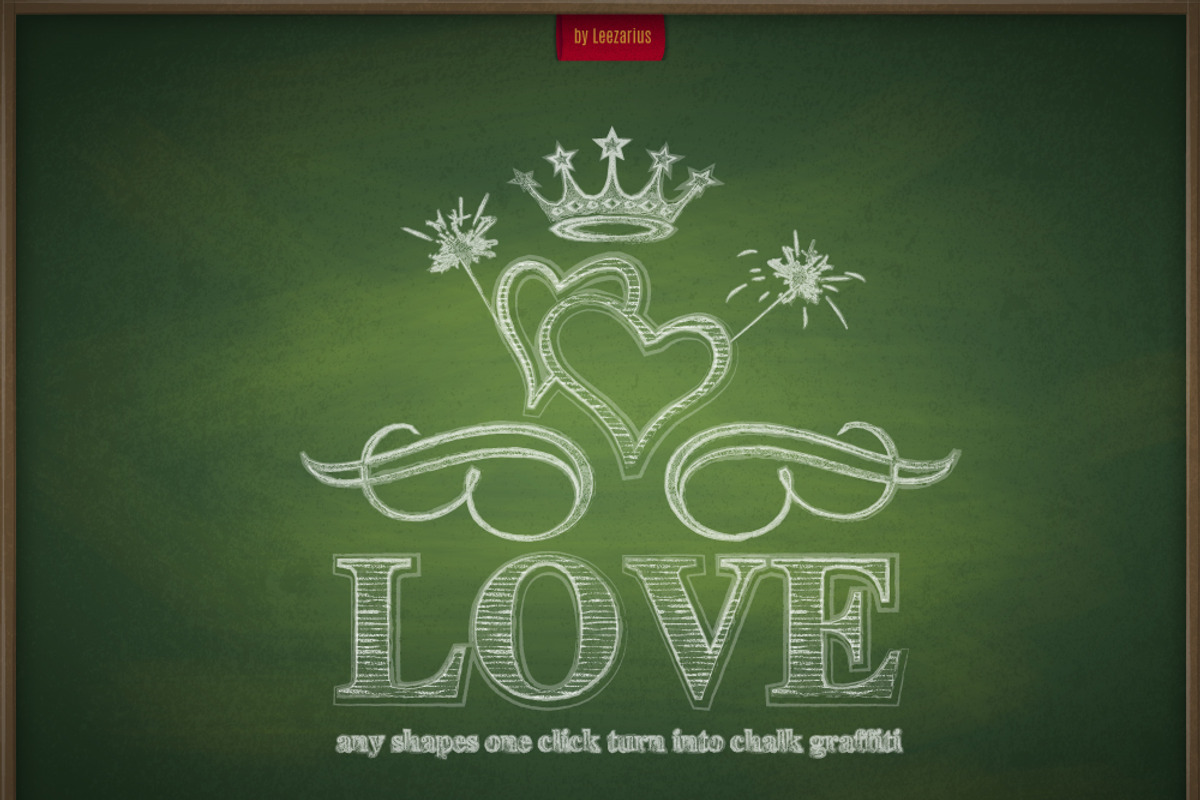 Chalk realistic vector AI style, a Layer Style Add-On by leezarius (Photo 5 of 7)