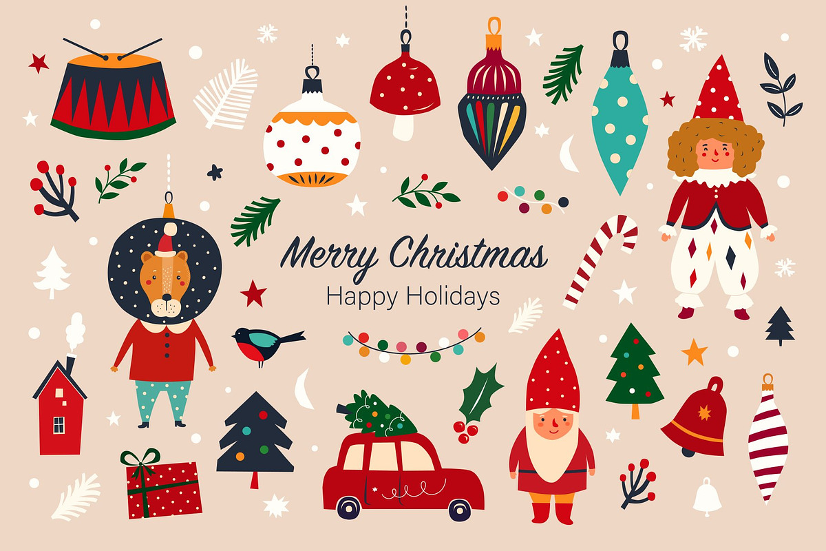 BEST CHRISTMAS BUNDLE 16 PRODUCTS, an Animal Illustration by MoleskoStudio (Photo 24 of 56)