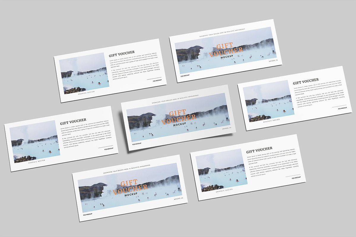 Gift Voucher Mockup, a Merchandise Mockup by Amigos__46 (Photo 7 of 7)