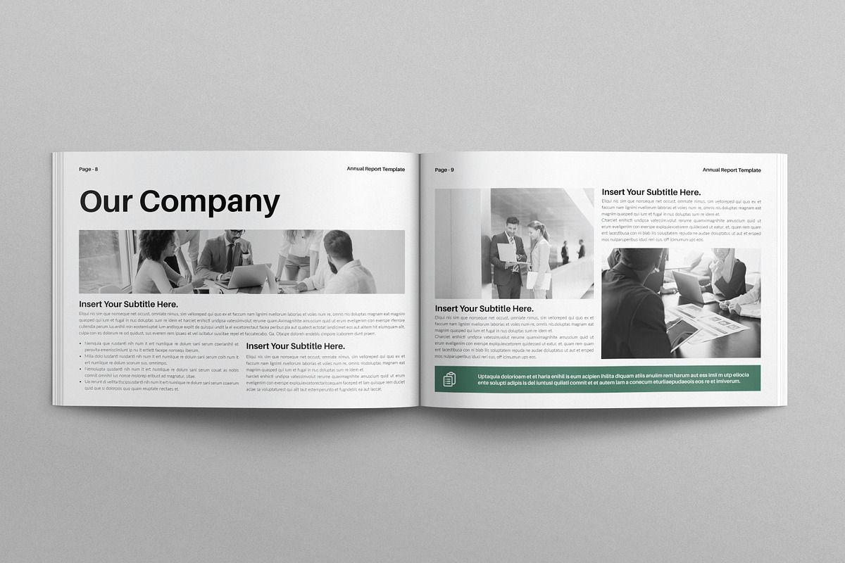 Annual Report Template Landscape, a Brochure Template by E-Type (Photo 4 of 7)
