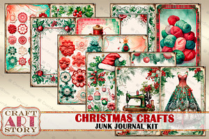 Christmas Crafts Junk Journal Kit