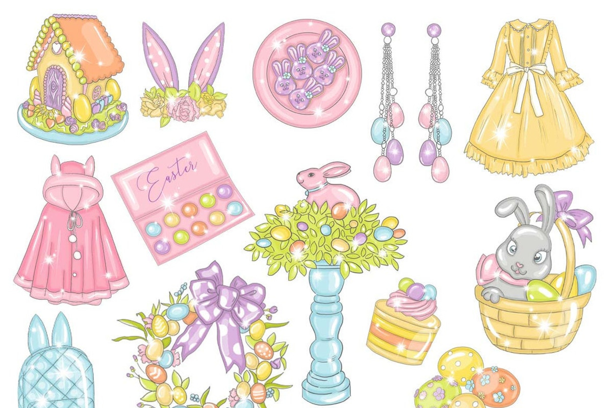 Easter Clipart, a Seasonal Illustration by GlamArtZhanna (Photo 2 of 3)